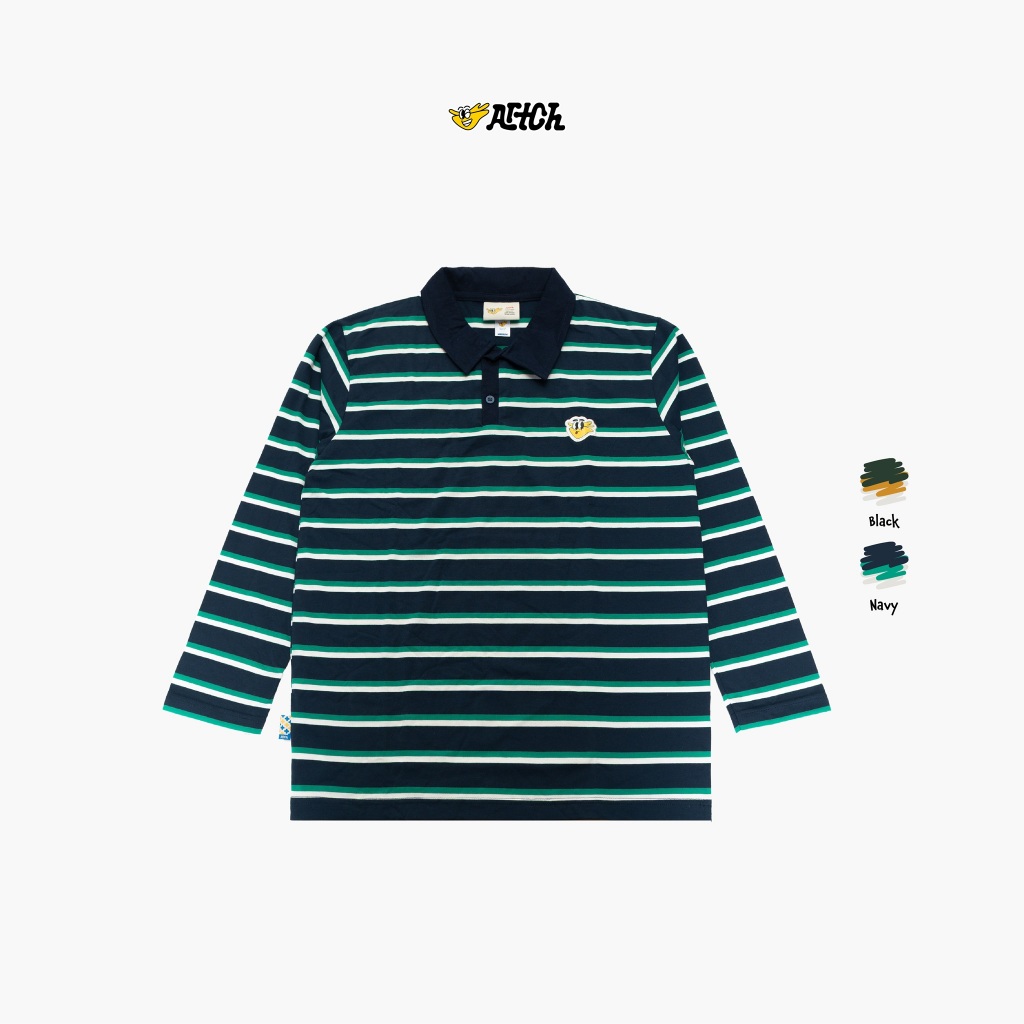 Artch - Strip Rail Navy - เสื้อยืดแขนยาว