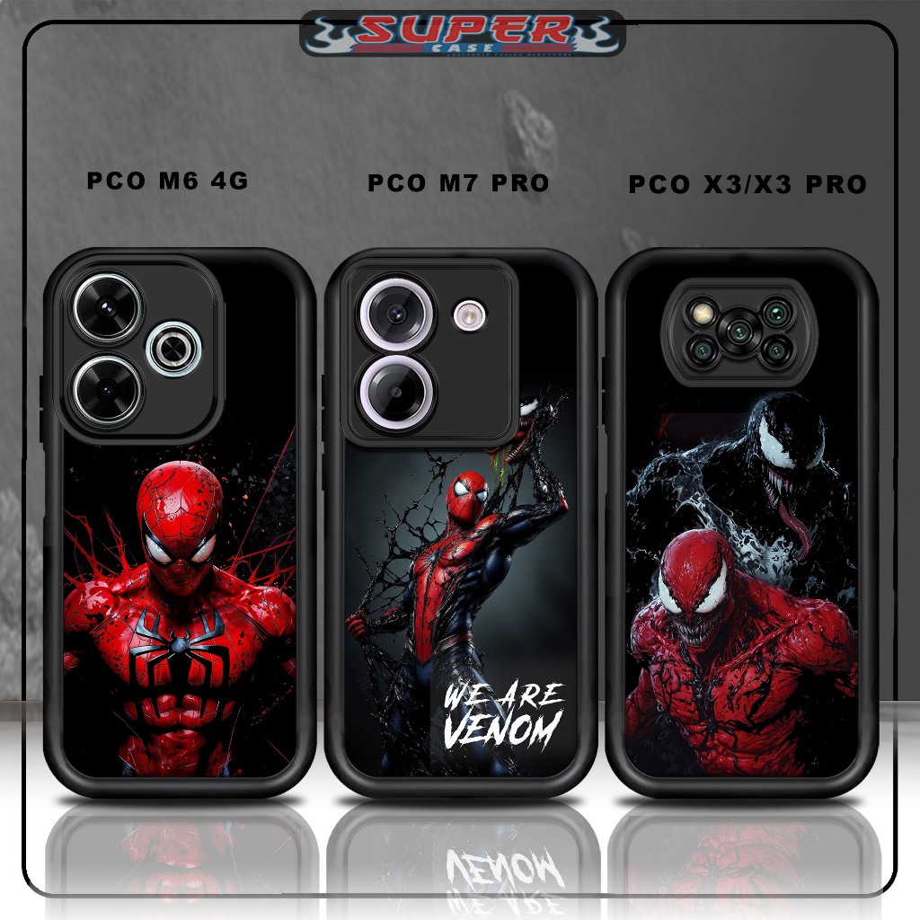 กรณี Hp สําหรับ SoftCase Hp สําหรับแก้วสีดําพรีเมี่ยม POCO M6 4G PCO M7 PRO PCO X3/X3 PRO การออกแบบ 