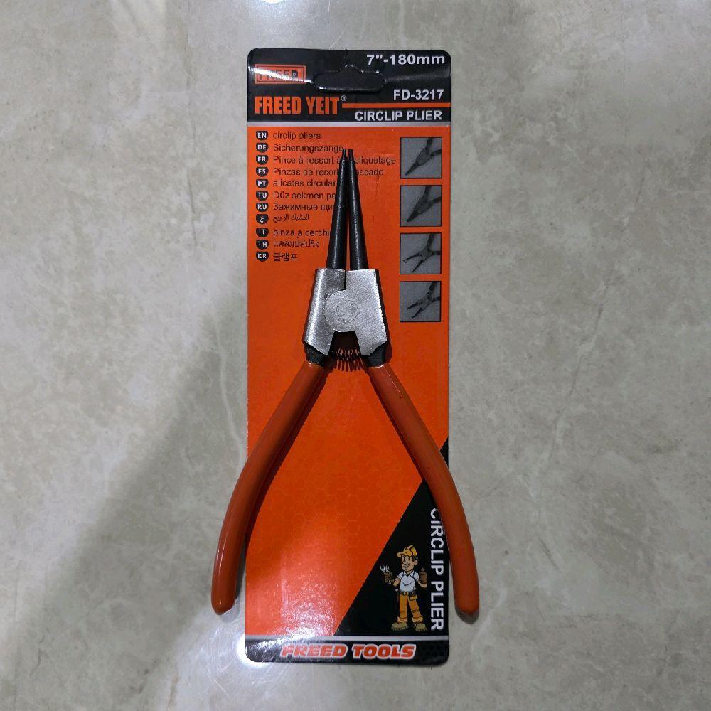 7" Snap Ring Pliers Straightly Pressed Open, Circlip Pliers 7 Inch Press Open