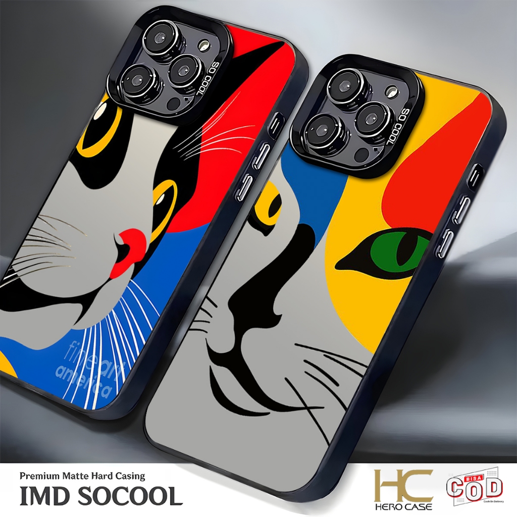 TS CODE PREMIUM MATTE HARD CASE ANTISHOCK CASING HP AESTHETIC CAT CUTE CASE สําหรับ XIAOMI REDMI 15 