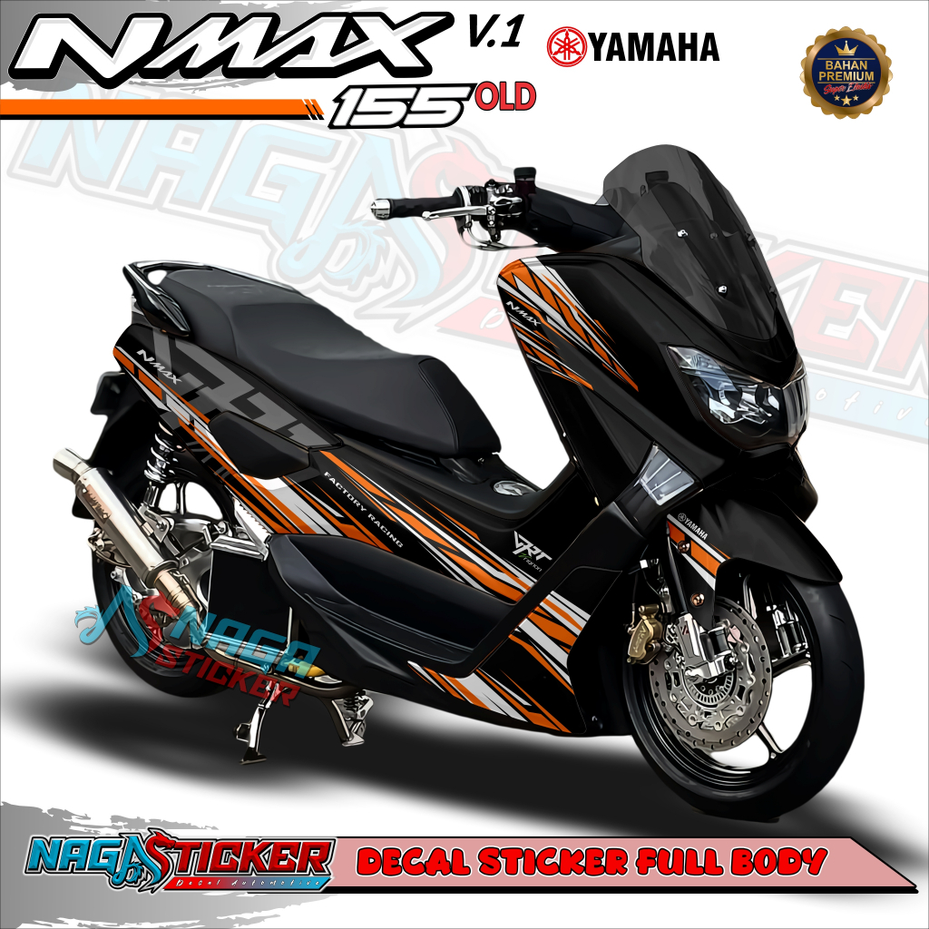 สติ๊กเกอร์ Full Body Decal สําหรับ Yamaha Nmax 155 Old Motorcycle, Racestripd Motif รหัส NMX28 ออกแบ