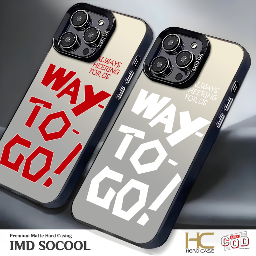 TS CODE PREMIUM MATTE HARD CASE ANTISHOCK CASING HP AESTHETIC WAY TO GO CASE สําหรับ XIAOMI REDMI 15