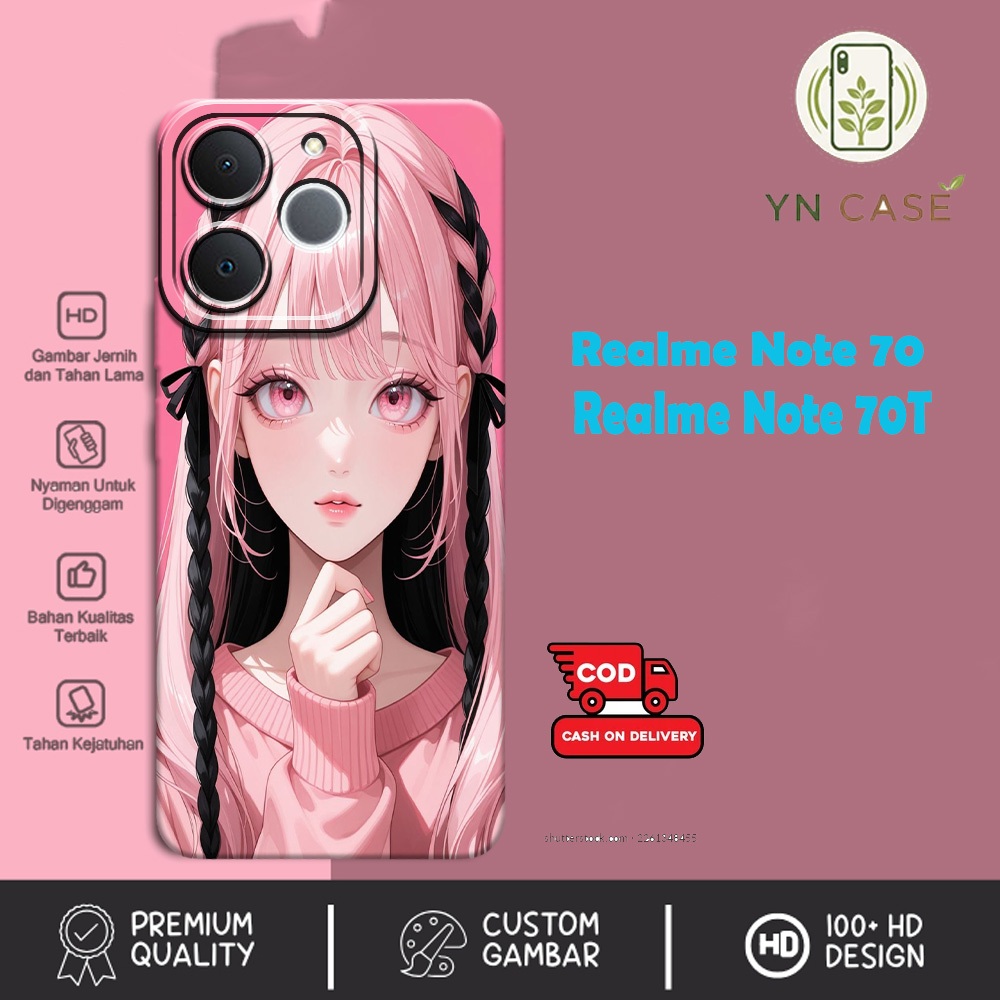 HP Realme Note 70 / 70T - เคสผู้หญิง - สําหรับ Oppo Samsung Itel Tecno Infinix Iphone Xiaomi Vivo ce