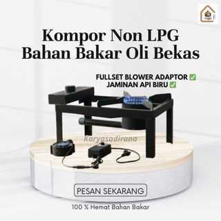 Kompor Oli Bekas [Jumbo] Api Biru Full Set Blower Tinggal Pakai