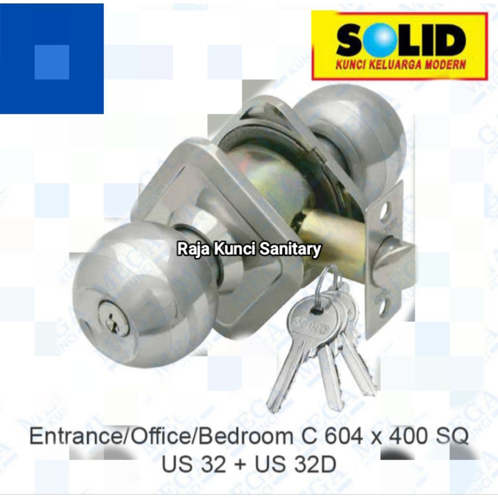 ล็อคห้องน้ําทรงกลมแข็ง C 604x400 SQ US 32+ US 32D