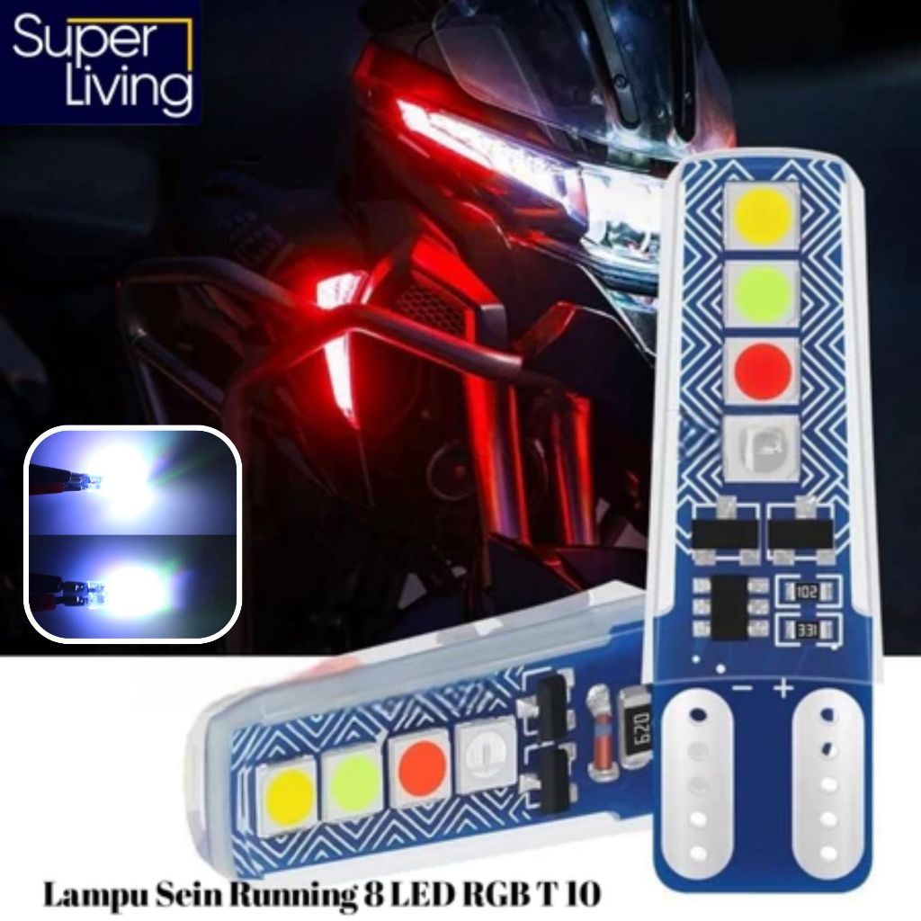 MODISH 5004 LED RGB วิ่งแฟลชไฟเลี้ยว Universal กระพริบวิ่งไฟเลี้ยว