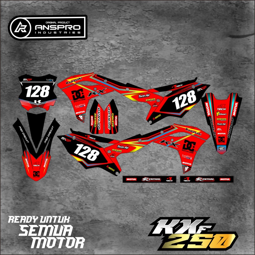 KXF 250 สติ๊กเกอร์มอเตอร์ไซค์ DECAL ANTI-SCRATCH PROTECTION STICKER KXF 250 DECAL