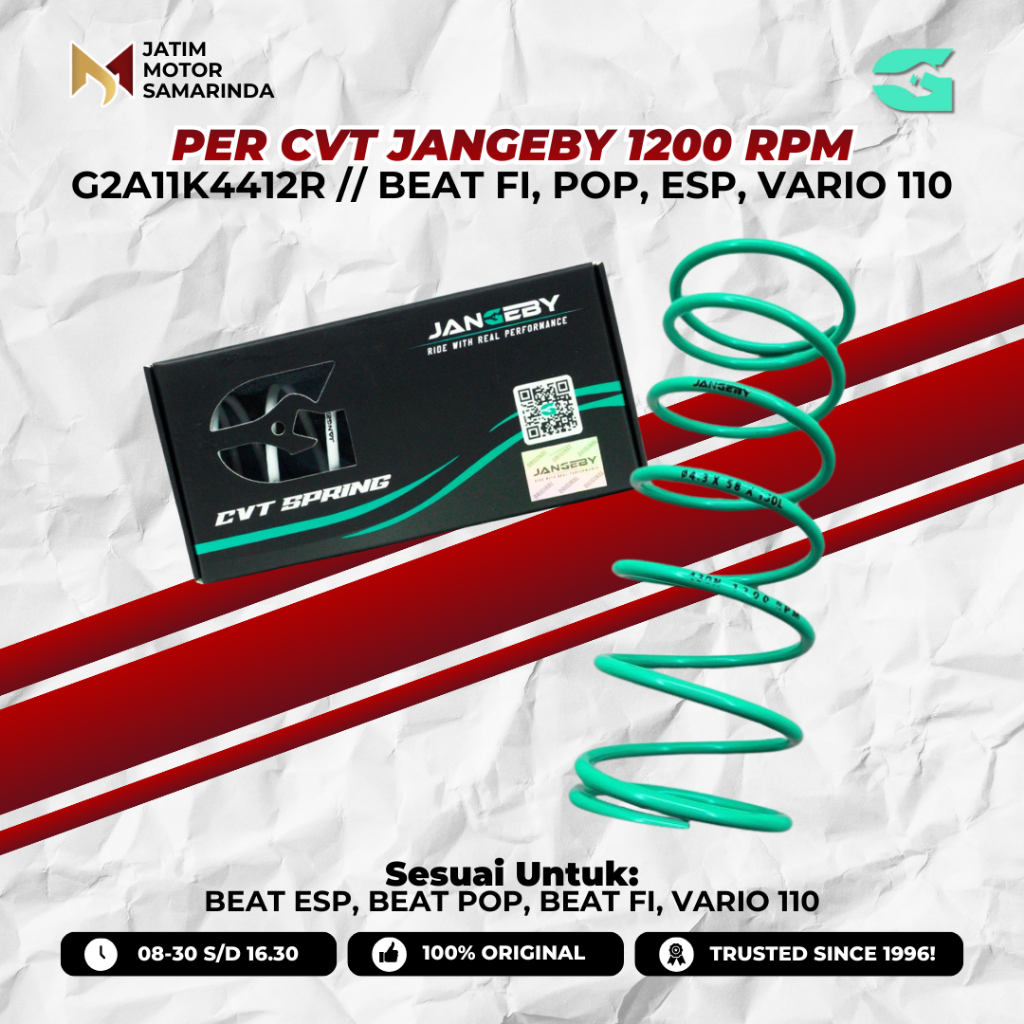 G2A11K4412R | Jangeby Kirian Racing Per CVT 1200 RPM สําหรับ Beat Esp Beat FI Beat Pop Vario 110 เดิ