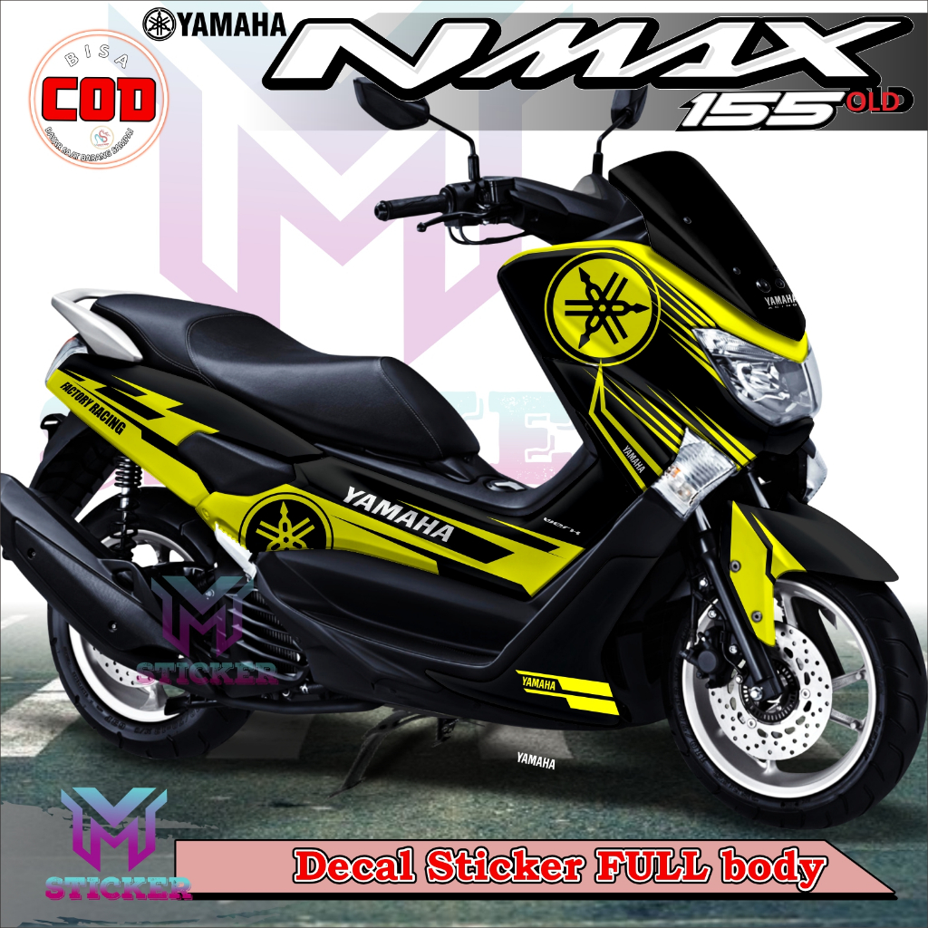 สติ๊กเกอร์รูปลอกเต็มตัวสําหรับ Yamaha Nmax 155 Old Raceside Motif รหัส NMX05 Custom Design