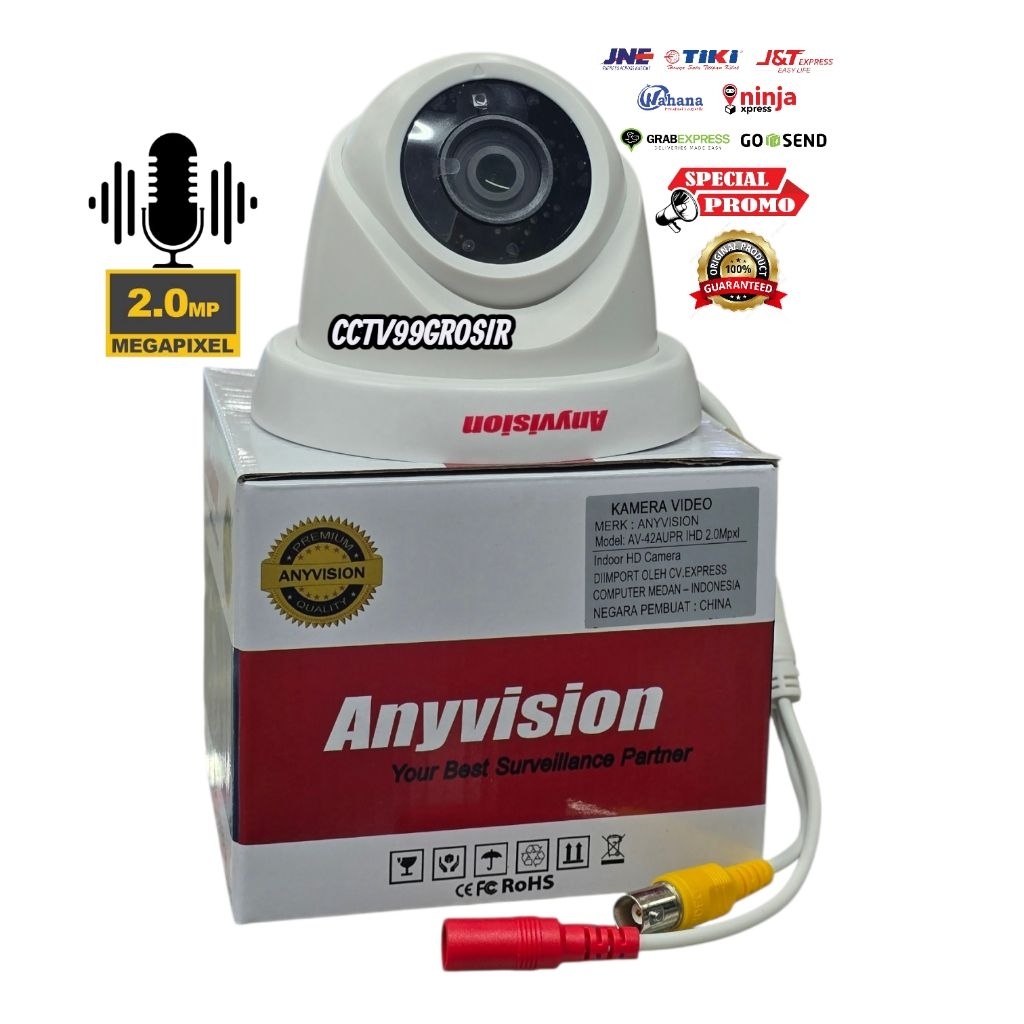 กล้องวงจรปิดในร่ม Anyvision Audio Series 2MP FULL HD 1080P AV-42AUPR IHD