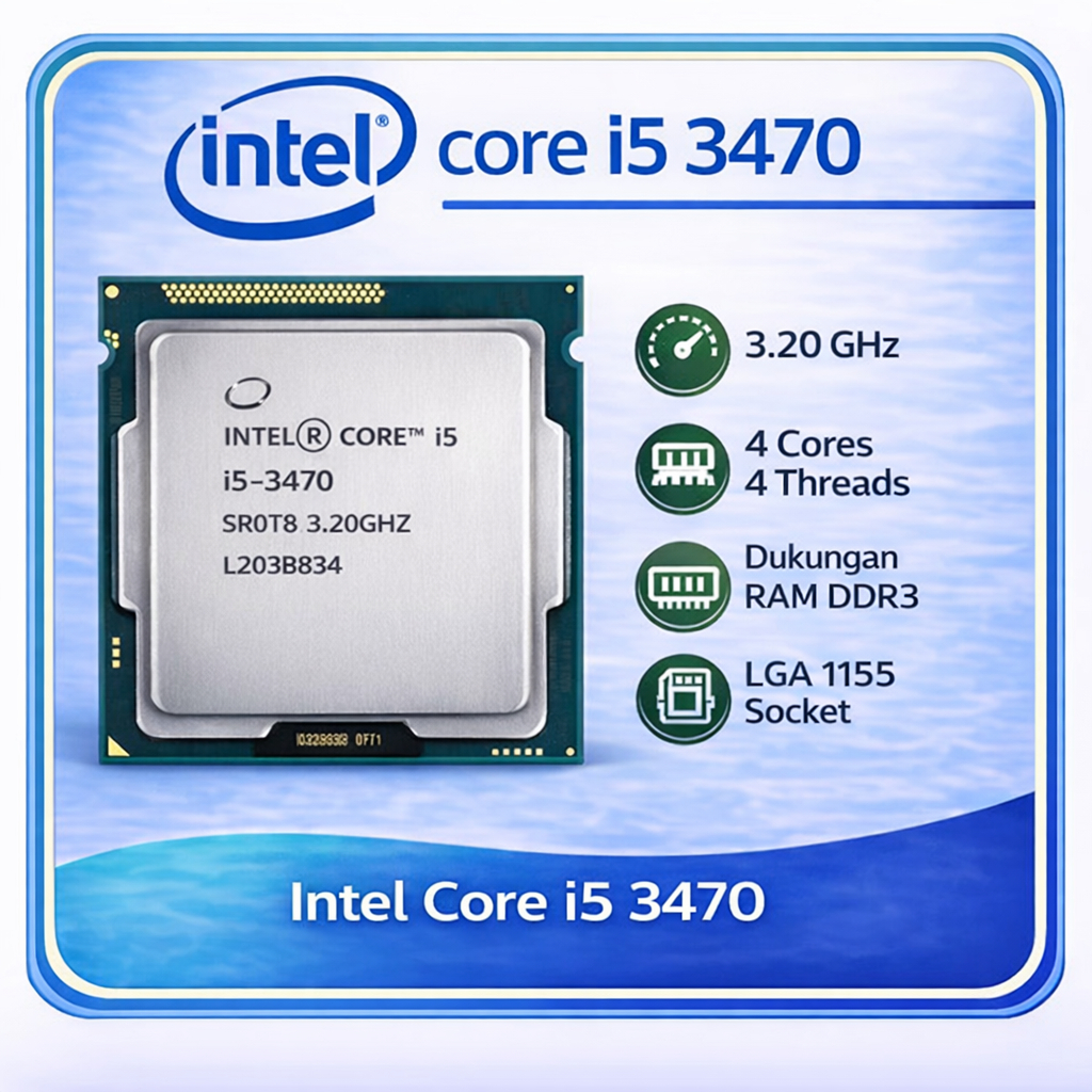 โปรเซสเซอร์ Intel Core i5 3470 LGA 1155 (Lite i5 GEN 3)