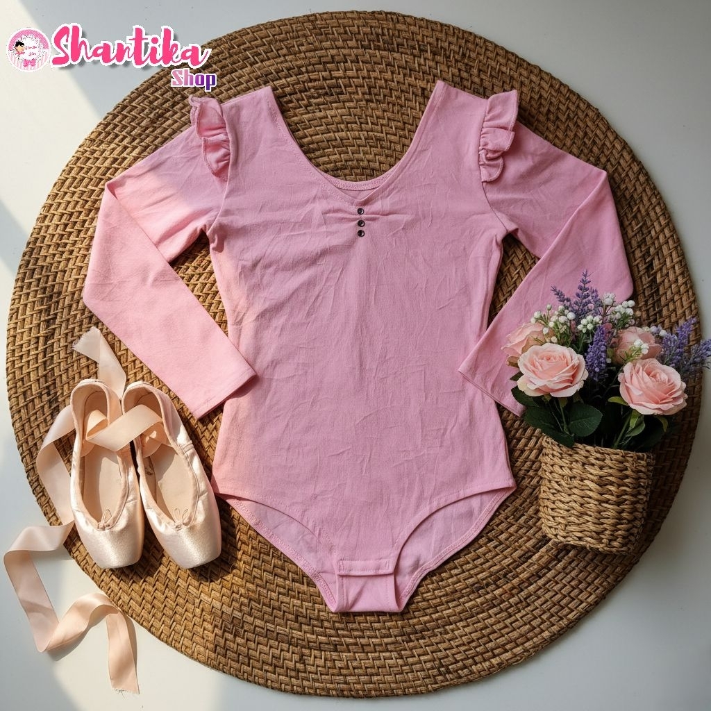 แท็กใหม่ | Leotard Baby Pink Ballet Leotard ชุดบัลเล่ต์สําหรับเด็กผู้หญิง 5-7 ปี