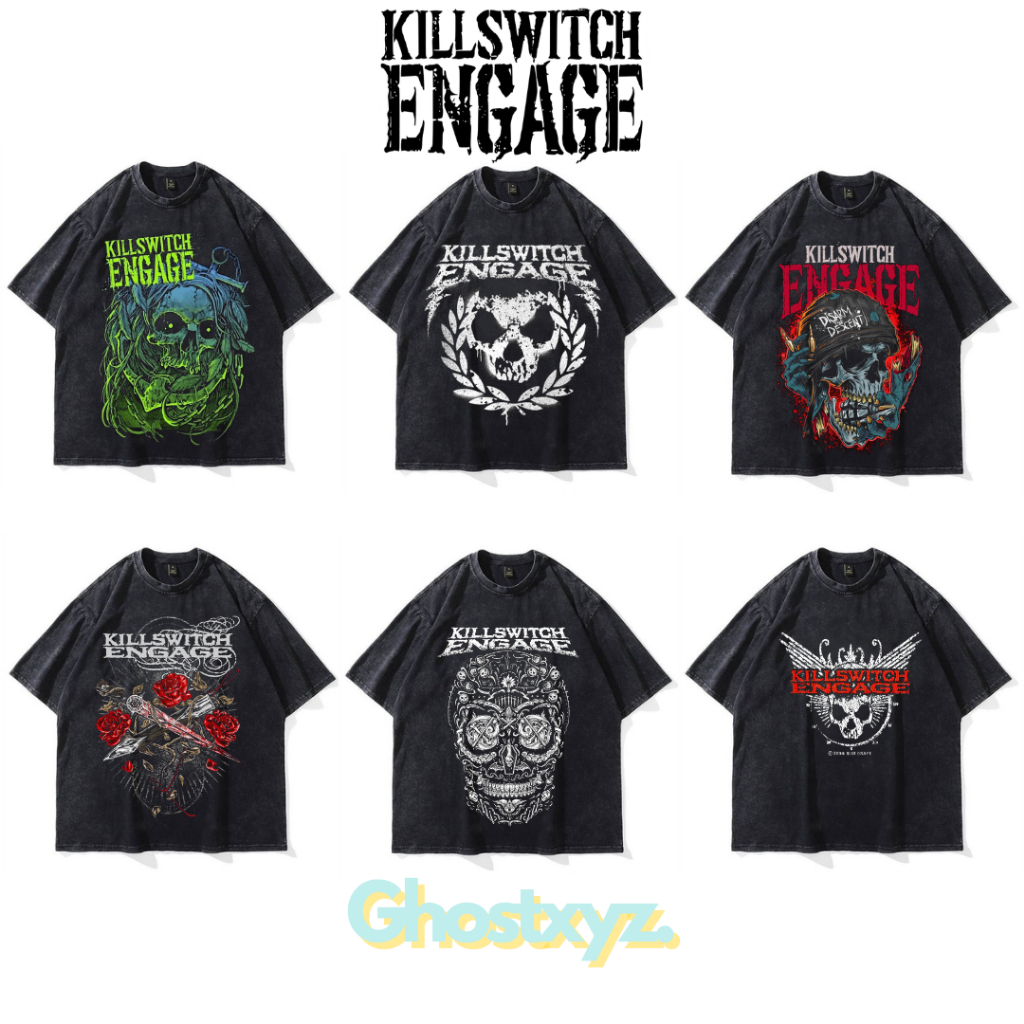 เสื้อยืด Ghostxyz Killswitch Engage Wash Oversize Vintage Tee Shirt