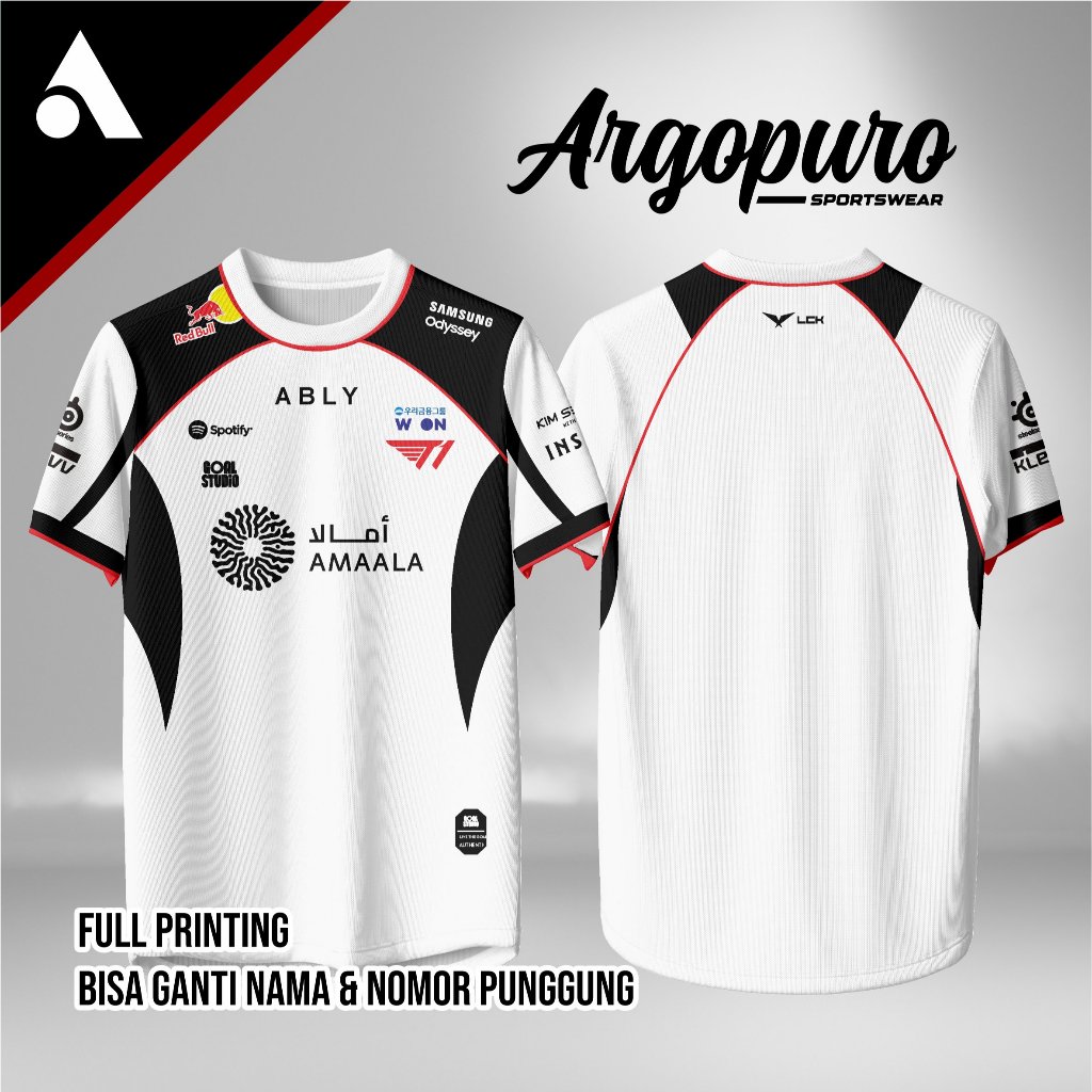 T1 Esports Jersey เสื้อยืดเกม CSGO LOL ล่าสุด 2026 ฟรี Nickname