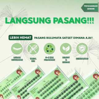 ( LANGSUNG TEMPEL ) Vennelash Bulu Mata Premium ZM Free Pinset Eyelash Extension | Bulumata Make Up Mata Cantik Serat Kapas | Bulu Mata Ringan di Mata , Lembut dan Nyaman ZM001 ZM002 ZM003 ZM004 ZM005