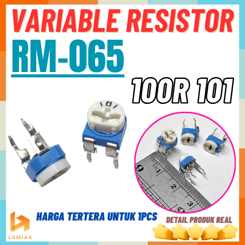 VR 100 Ohm 101 RM-065 ตัวต้านทานตัวแปร 100R Trimpot Trimmer สีฟ้า 065