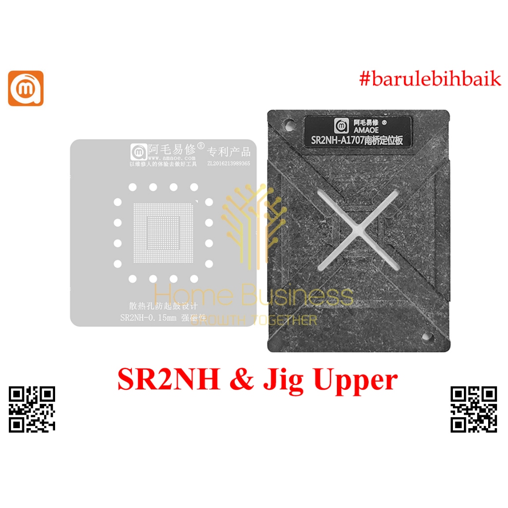 Amao ลายฉลุ BGA Reballing SR2NH SR27N 0.15 มม.Intel Celeron N3050 N3060 N3150 N3160 A1707 Jig Upper 