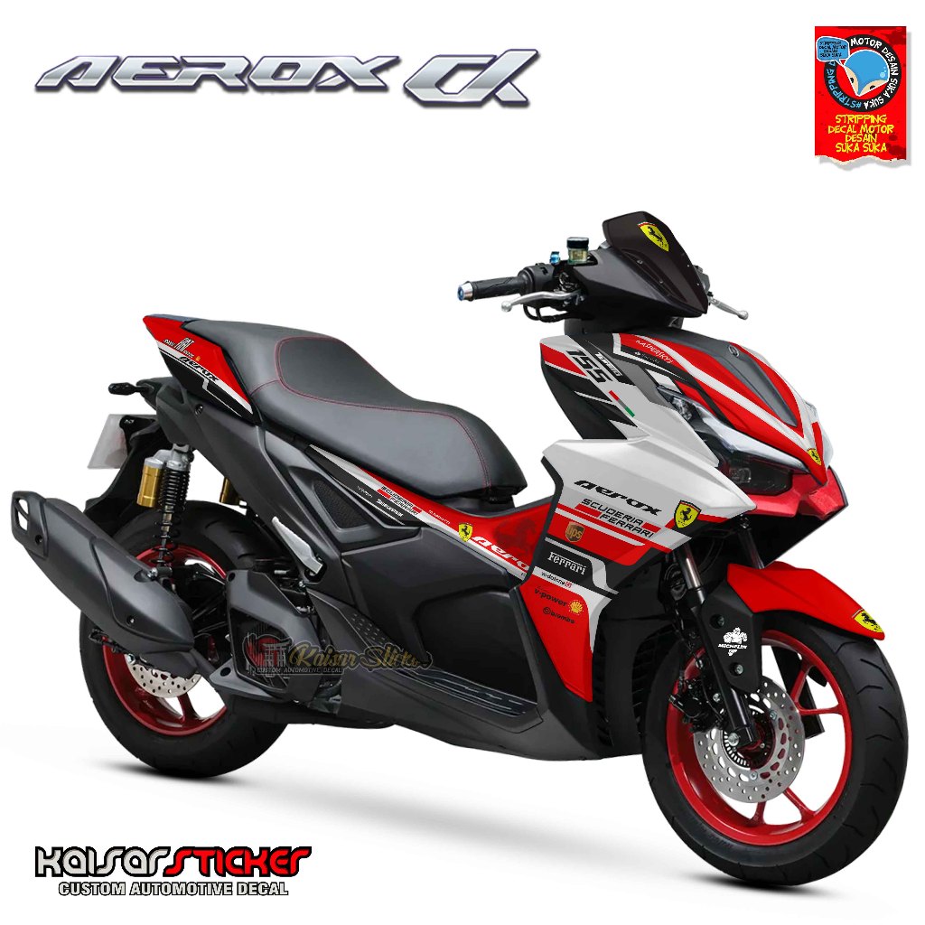 Yamaha Aerox Alpha Turbo Full Body สติกเกอร์ 2025 Aerox Alpha Turbo Decal สติกเกอร์ Ducati Racing Mo