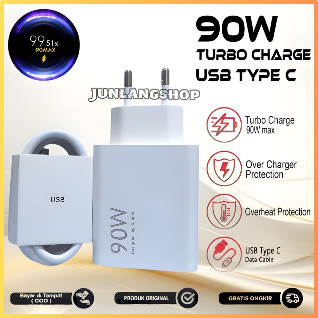 สายชาร์จ Usb Type C ของ Xiaomi 90W Turbo Max ชาร์จเร็ว