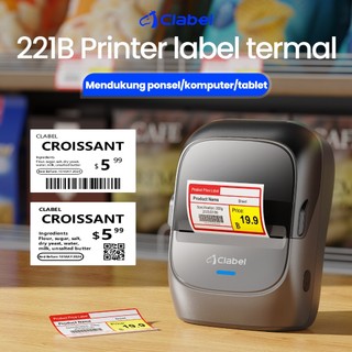 Clabel 221B Printer Label Cetak Barcode & Harga Printer Stiker Tanggal untuk Toko Kelontong