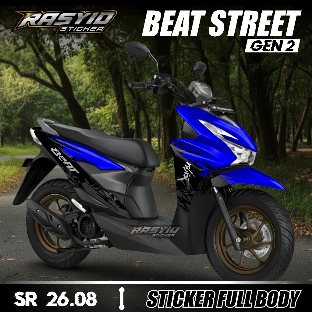ล่าสุด Honda Beat Street Gen 2 สติกเกอร์ 2024 2025 2026 Full Body สติกเกอร์ Beat Street Gen 2 Racing