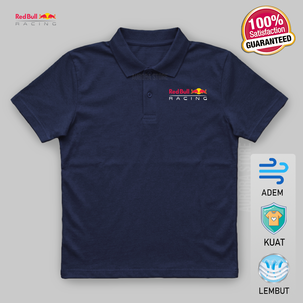 Redbull Racing F1 Formula One เสื้อโปโลคอปกพรีเมี่ยม S-4XL