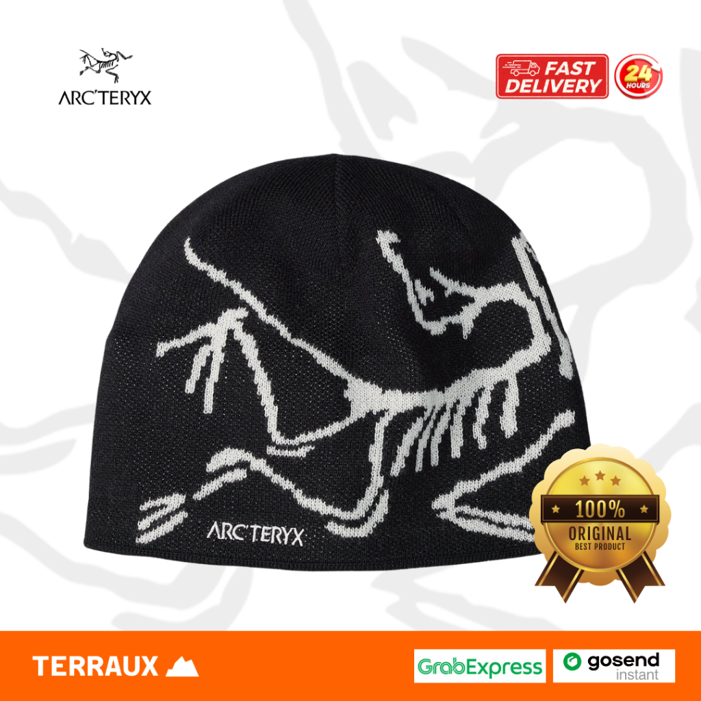 Beanie Arcteryx Authentic Head Bird Head Toque Arcteryx Original - สีดําสีขาว (Orca)