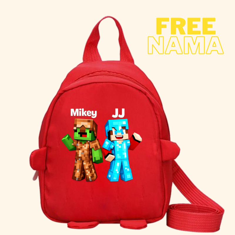 JJ MIKEY MINECRAFT MOTIF KINDERGARTEN SCHOOL BAG