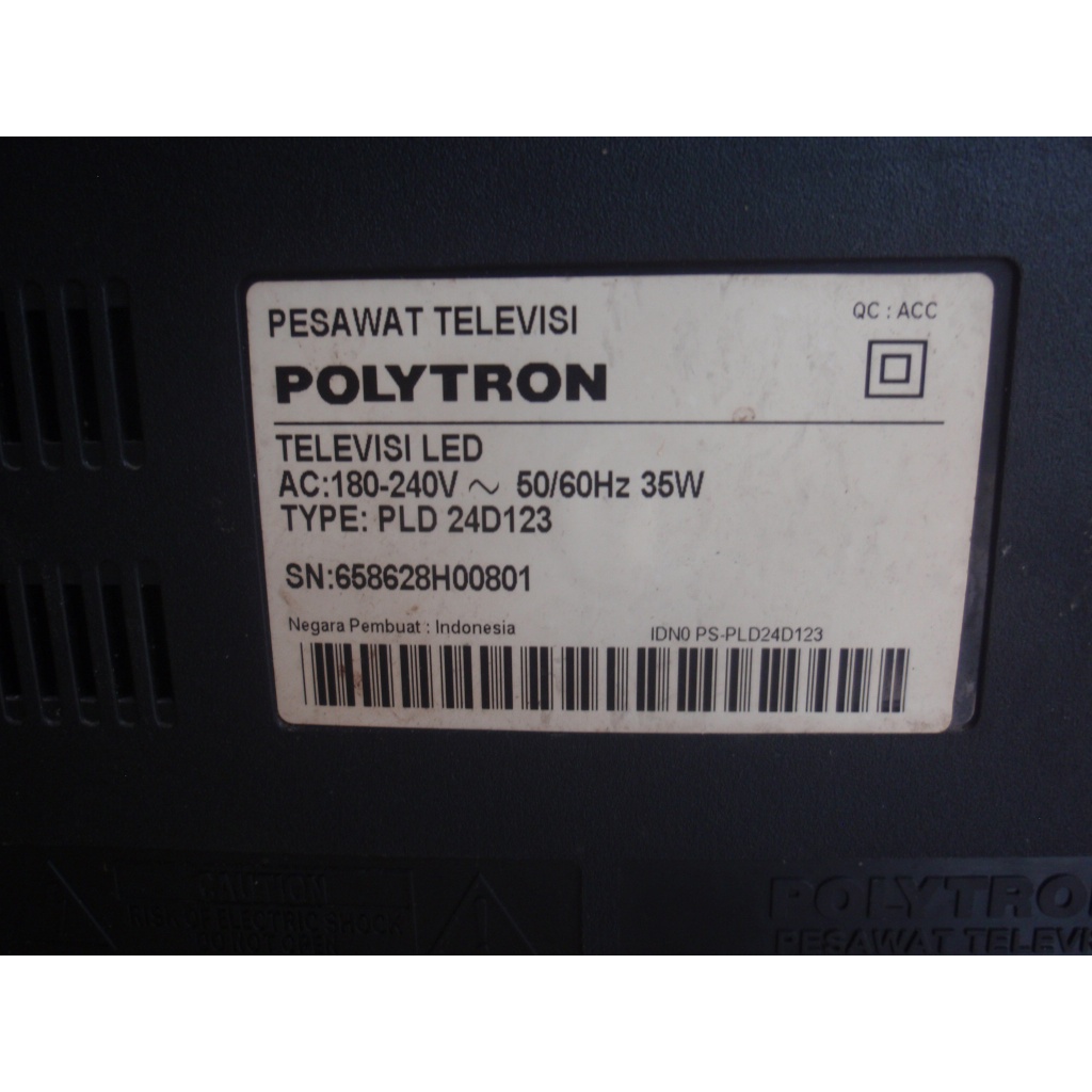 MESIN PSU Regulator และเมนบอร์ดสําหรับ Polytron PLD 24 D 123 LED TV เครื่องสัญญาณอะนาล็อกออกอากาศ