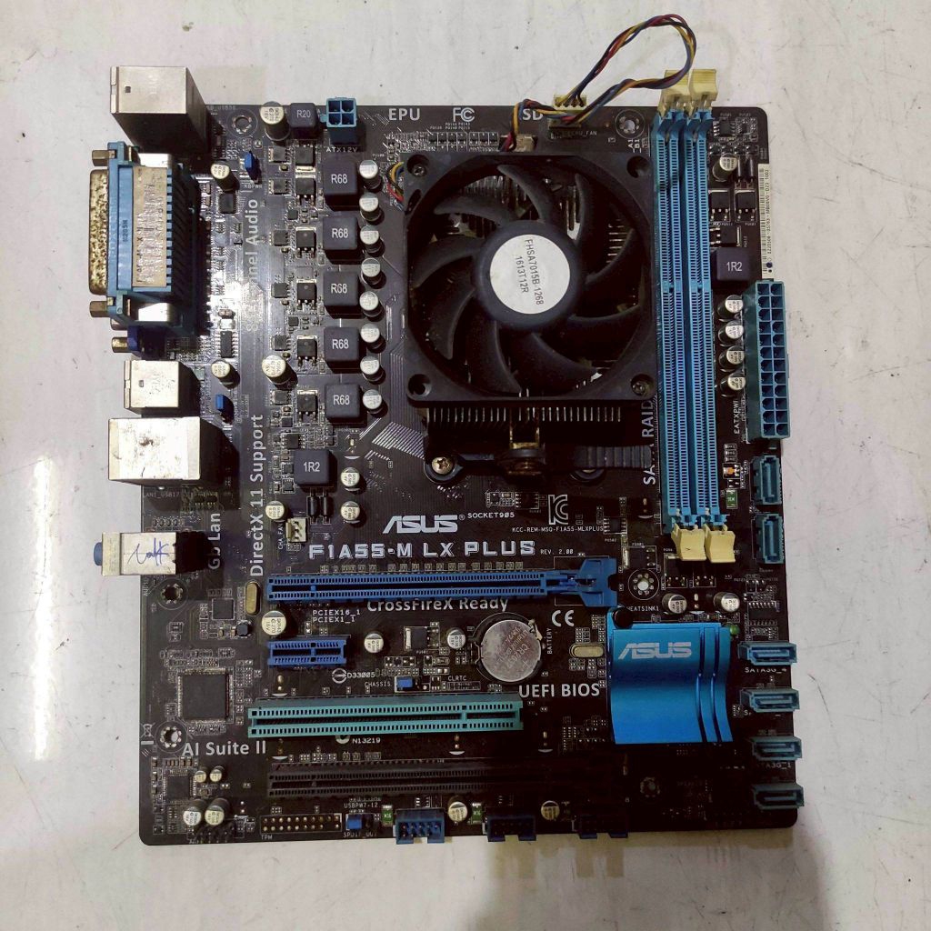 เมนบอร์ด + พัดลม ASUS F1A55-M LX PLUS ซ็อกเก็ต FM1 DDR3 ทดสอบปกติ