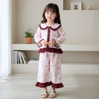 NAJWA -  Setelan Anak Zaneta Motif Bunga Terlaris / Fashion Oneset Anak Perempuan Atasan dan Celana Korean Style Terlaris