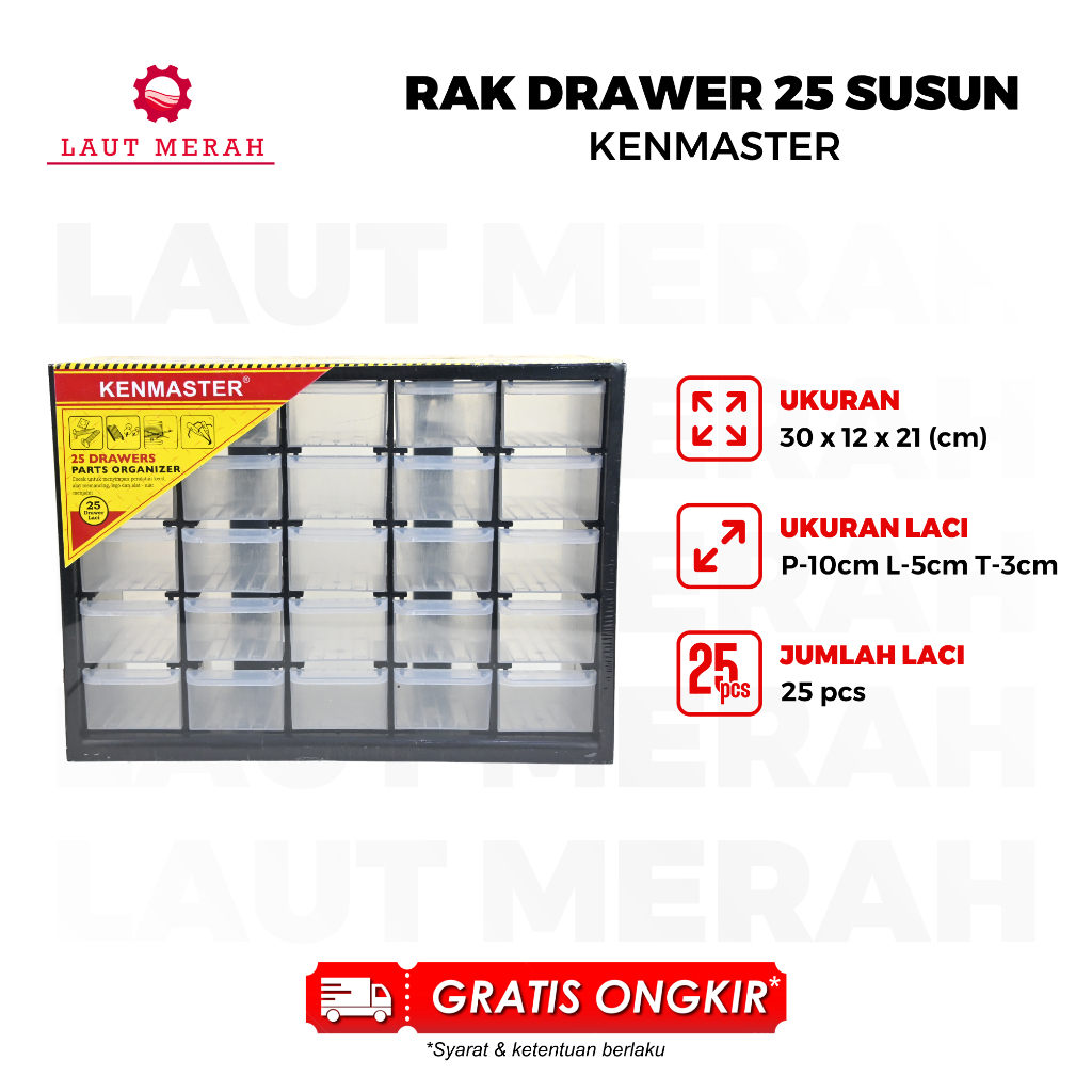 Kenmaster 25-Slot และ 15-Slot Drawer Rack - Part Organizer 25 และ 15