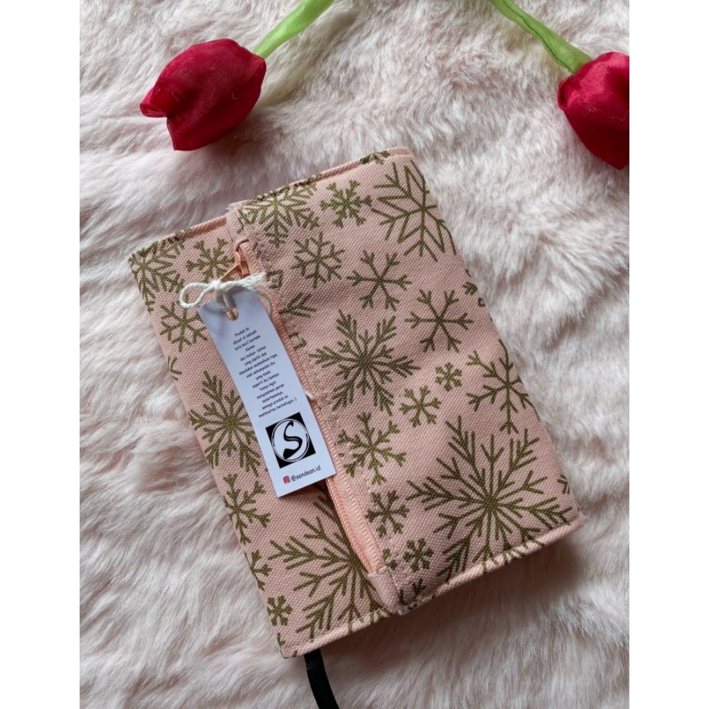 A6 NOTEBOOK + POCKET / DIARY BOOK / PLANNER / Agenda Book / Note Book / Journal Book - Peach Snowfla
