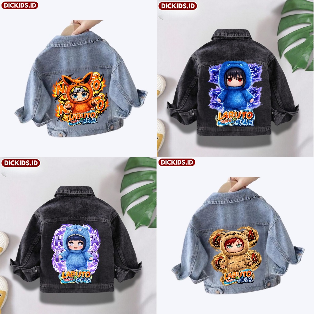 PUMPKIN CHARACTER CHILDRENS JEANS JACKET AGES 1-7 YEARS SNOW BLUE & SNOW BLACK