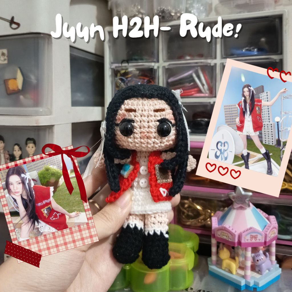 JUUN HEARTS2HEARTS/ JUUN H2H CROCHET DOLL/ AMIGURUMI/ HEARTS2HEARTS BAGCHARM