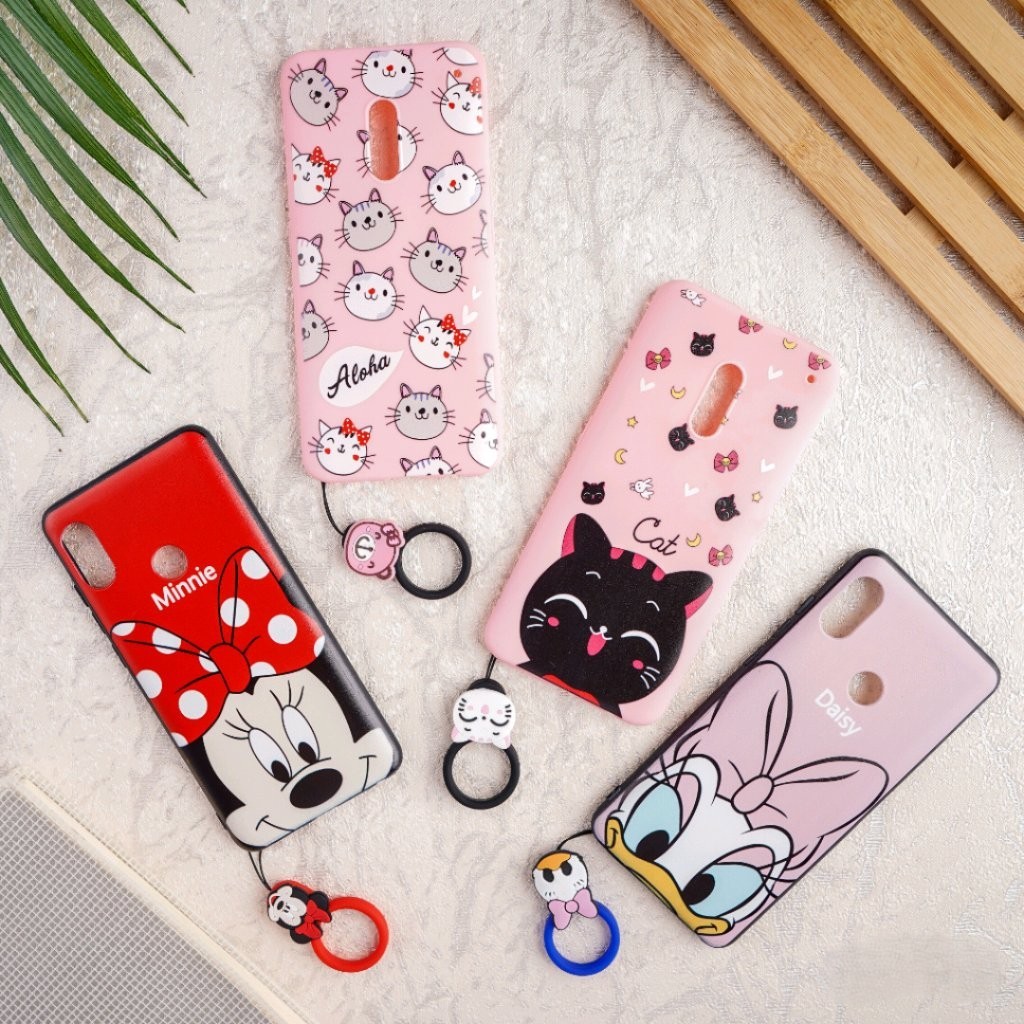 เคสแหวนการ์ตูนและคอ Samsung J1 J2 J3 J4 J5 J6 J7 J8 J4 Plus J6 Plus J7 Plus