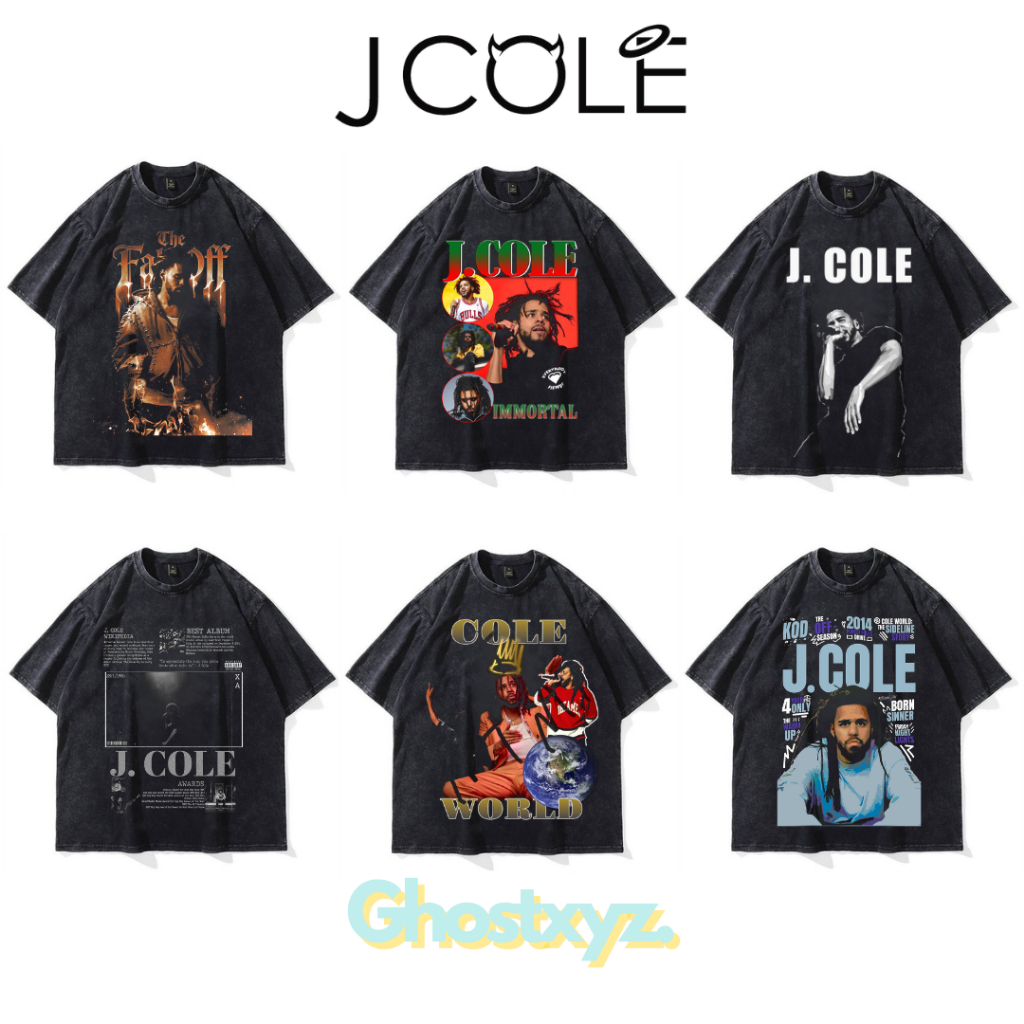 เสื้อยืด Ghostxyz J Cole Wash Oversize Vintage Tee
