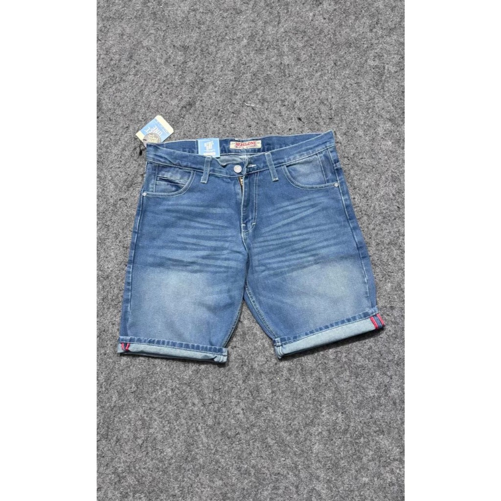 EVA.JEANS SHORT JEANS SEKVEGE DENIM กางเกงขาสั้นผู้ชาย