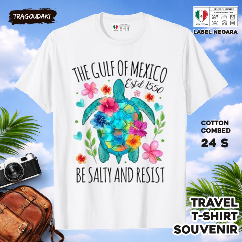 MEXICO ของที่ระลึก T-SHIRT MEXICO 36 Tag ของที่ระลึก เสื้อเชิ้ตทําจากผ้าฝ้ายหวี 24s