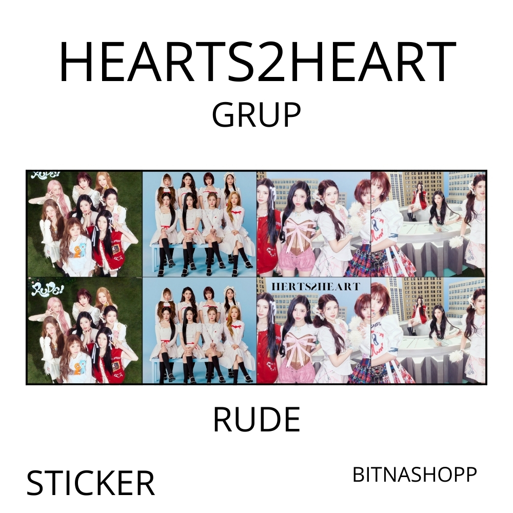 MINI STICKERS HEARTS2HEARTS RUDE 8 ชิ้นสติกเกอร์ CHROMO KPOP UNOFFICIAL H2H ANA CARMEN JIWOO JUUN ST