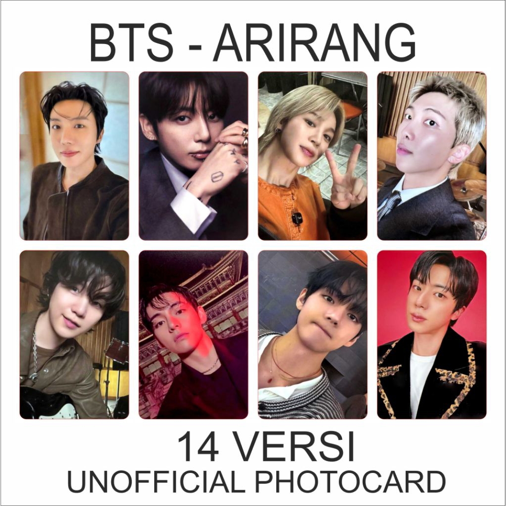 (UNIT) BTS ARIRANG Jungkook Jin Taehyung Photocard Kpop