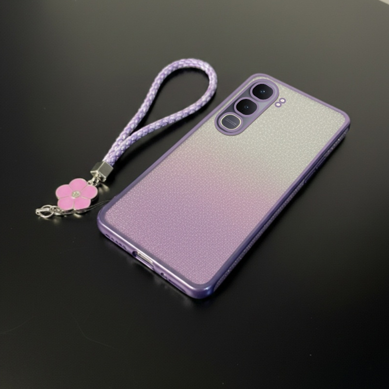 เคสนิ่ม Vivo Y21D Y27 4G Y27s Luxury Glitter TPU ซิลิคอนพรีเมี่ยมฟรีเชือกเส้นเล็กดอกไม้