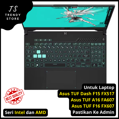 ตัวป้องกันคีย์บอร์ด Asus TUF DASH F15 FX517, A16 FA607, F16 FX607 ROG Gaming Gen ใหม่