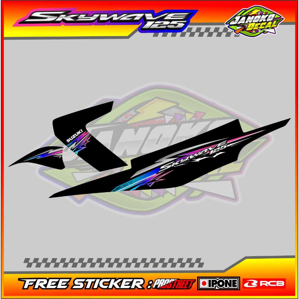SUZUKI SKYWAVE 125 VARIATION STRIPING / SKYWAVE 125 MOTORCYCLE VARIATION STICKER LIST