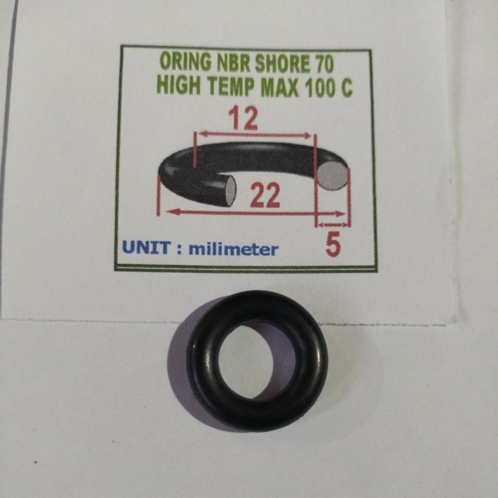 ORDING 5 x 12 x 22 มม. MATERIAL: NBR 70 / FKM-VITON 75 HIGH TEMP น้ํามันต้านทาน