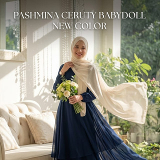 [COD]PASHMINA CERUTY BABY DOLL POLOS/PASHMINA CERUTY INSTAN IMPORT