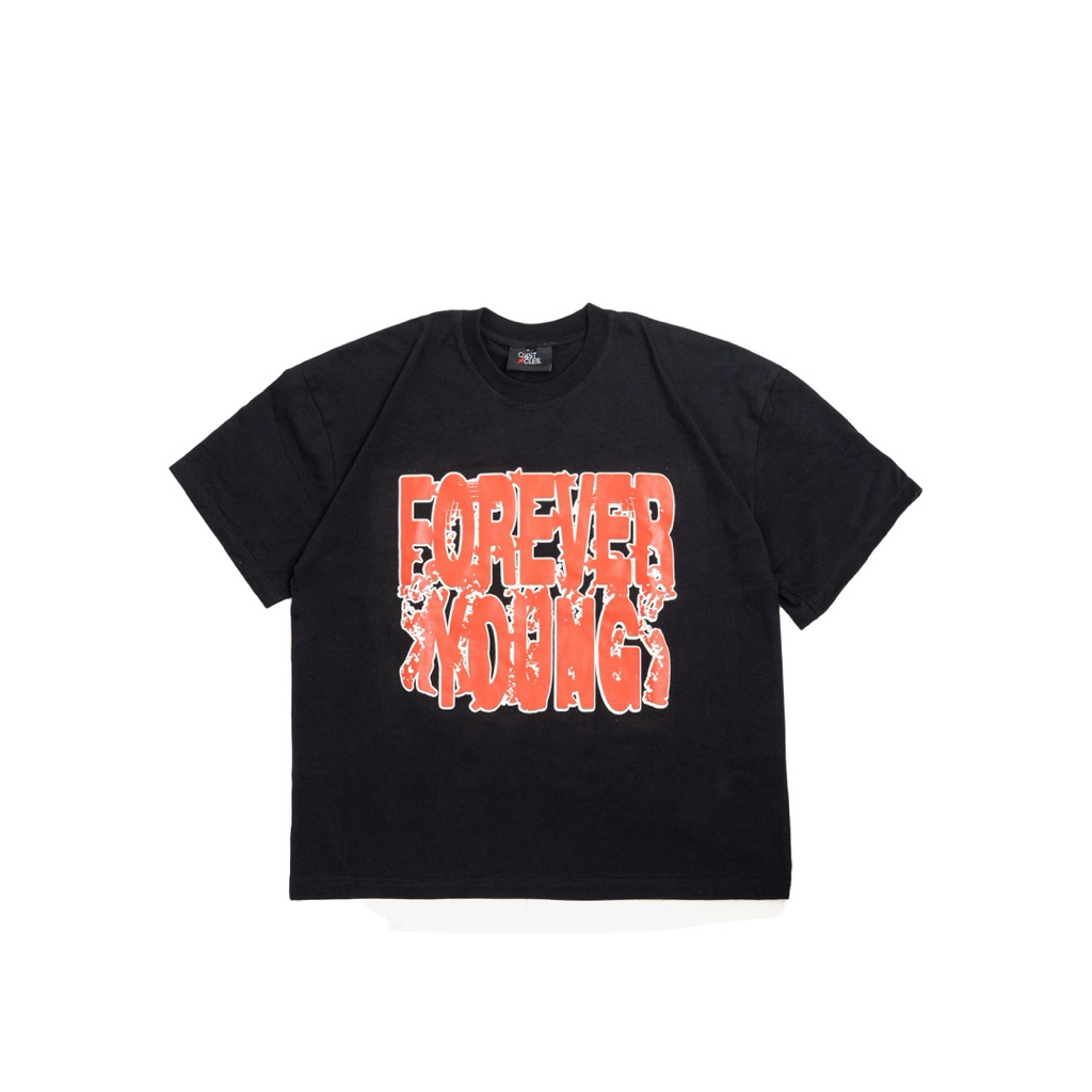 เสื้อยืด OBSTACLES BOXY / FOREVER YOUNG 20s COTTON COMBED SUPERSOFT NIRWANA