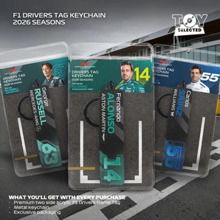[READY] Premium F1 Drivers Name Tag พวงกุญแจอะคริลิค - 2026 Seasons - Norris Verstappen Leclerc Lewis Russell Piestri Sainz Bearman