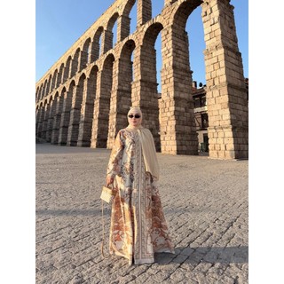 Shella Saukia Dress Barbara Print Brown SSW-0502