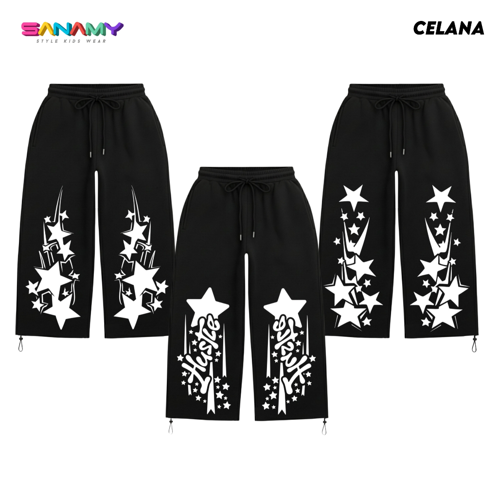 SANAMY Baggy Pants สําหรับเด็กชายและเด็กหญิง Baggy Age 9-12 ปีผ้าฟลีซ CSKA-009